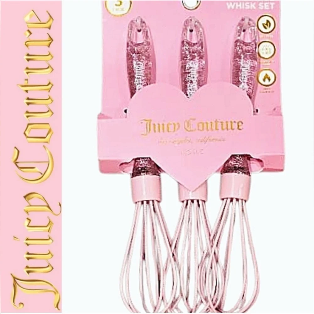 Juicy Couture Pink Whisk and Tong Set
